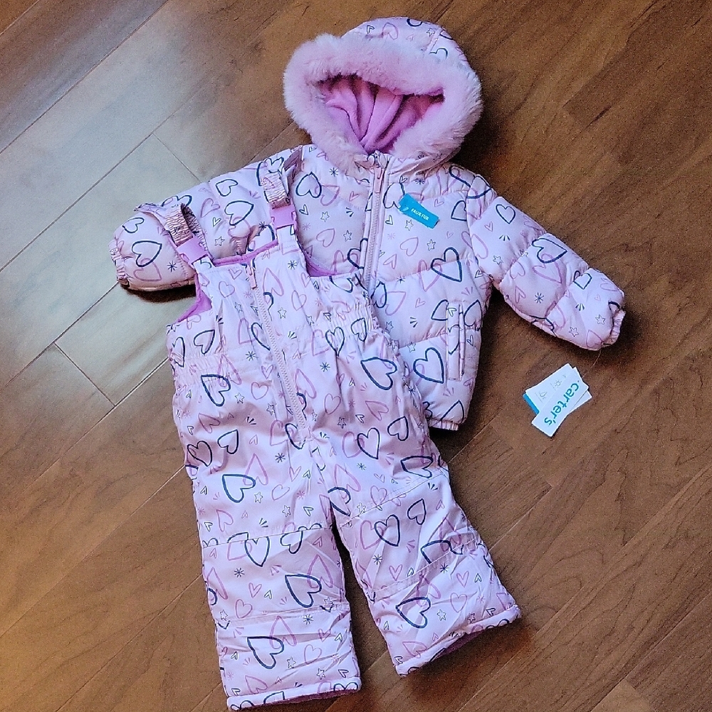 Carter's Lilac Heart Jacket & Snowsuit